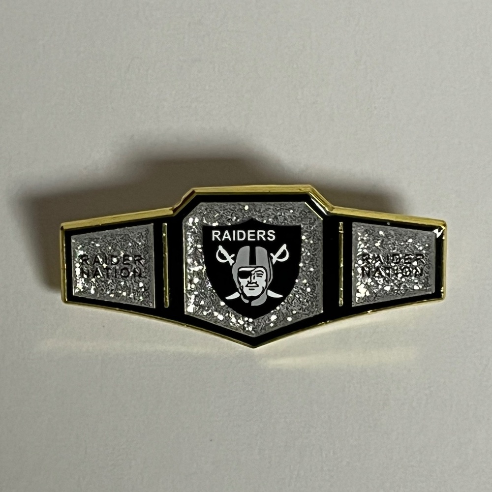 Las Vegas Raiders Championship Belt Hat Pin Hats Bag Football Fitted New Era